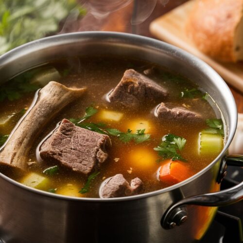 Bone Marrow Soup with Beef Bones