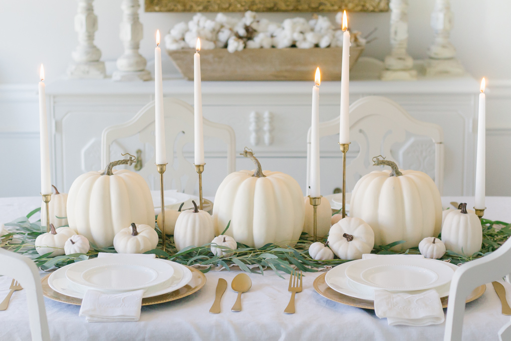 Chalk Painted Pumpkins