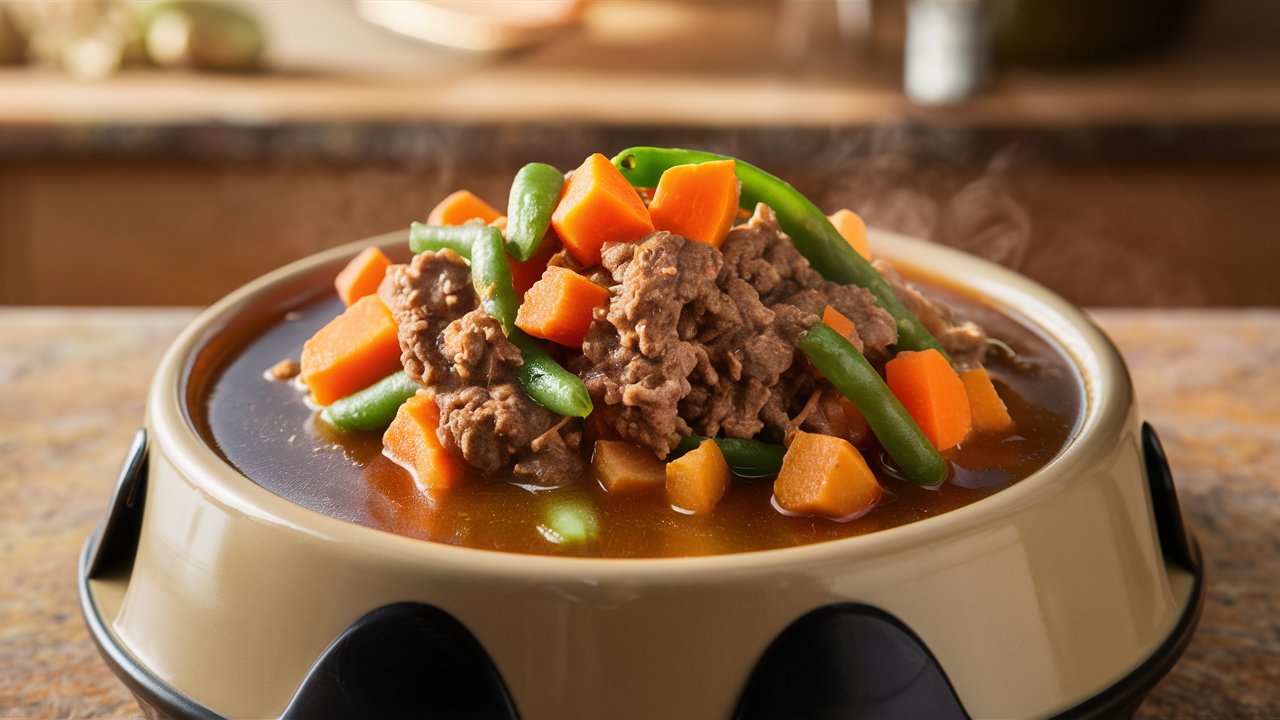 Beef and Vegetable Stew: Homemade Dog Food Recipes